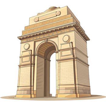 Magnificent of India Gate a Triumphal Arch in New Delhi png
