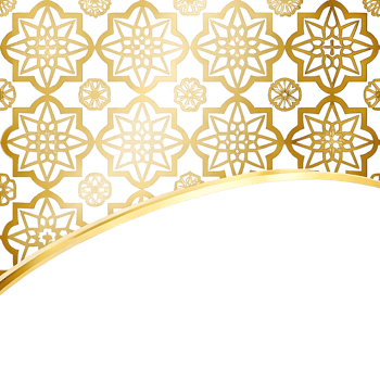 Elegant transparent and Gold Background with Intricate Geometric Patterns and a Swooping Design Element png