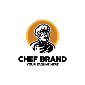 Design cook chef logo or label. Restaurant concept vector