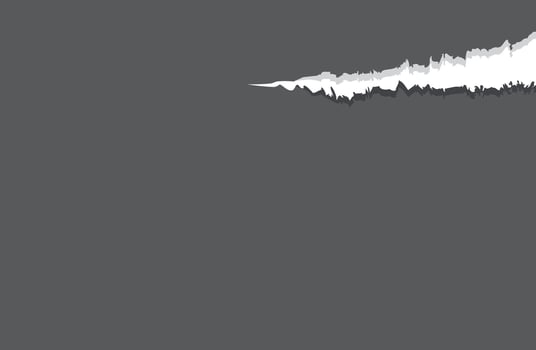 paper grey with tear marks for banner copy space, paper rip torn gray rectangle background, grey paper with edge tear, sheet paper card rip for advertising message text vector