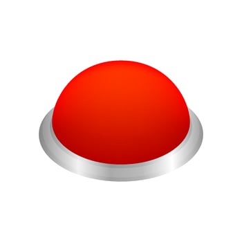 button circle shape red for buttons games play isolated on white, red modern buttons simple and convex, sphere button red flat style icon sign for applications, buttons round shape vector