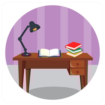 Study Table icon concept vector