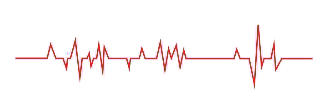 red ecg Line Heartbeats icon. vector