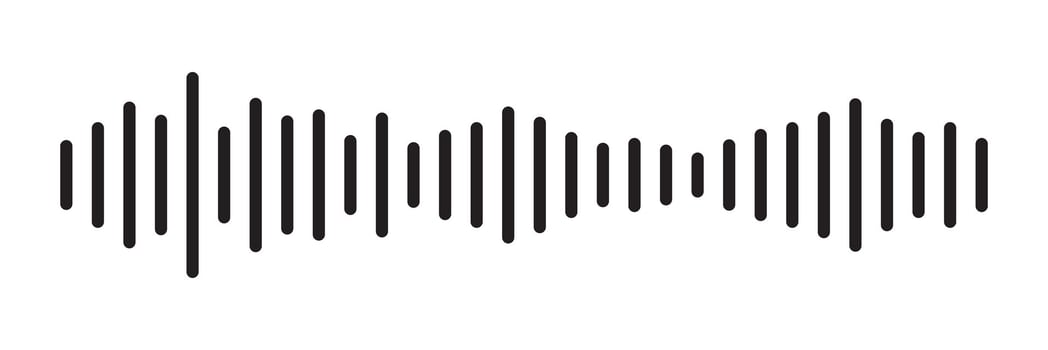sound icon set. digital recorder voice audio wave symbol. soundwave frequency icon in black and white color. vector