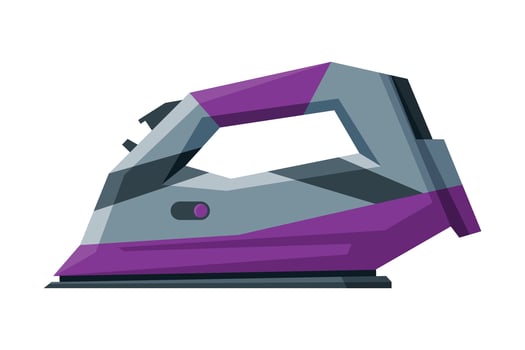 Modern Wireless Iron Household Appliance, Ironing Clothes Device Illustration vector