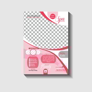 Creative flyer or poster design template for spa and beauty salons vector