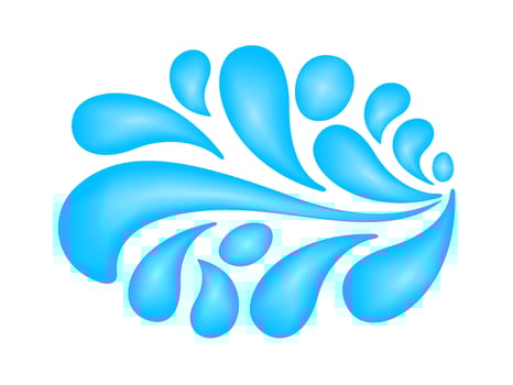 water drop splash, splash of water for element logo and icon, water drop splatter simple image for banner songkran festival, splash water drop symbol for graphic vector