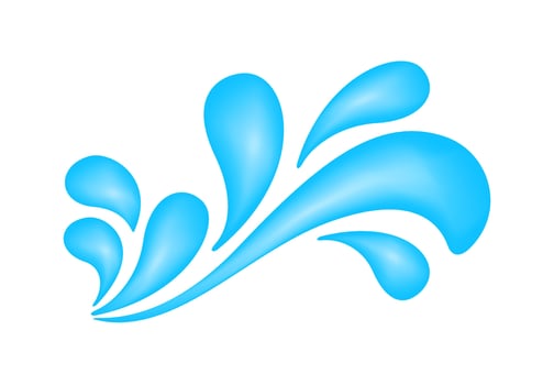 water drop splash, splash of water for element logo and icon, water drop splatter simple image for banner songkran festival, splash water drop symbol graphic vector