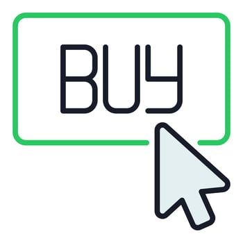 Buy Button - Crypto Trading colored icon or sign vector