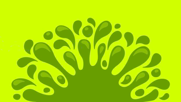 water drop lemon green juice splash shape, water blob green apple flat isolated on bright green, green tea water splash expose, aloe juice drop for banner, lime juice splatter flow for graphics vector