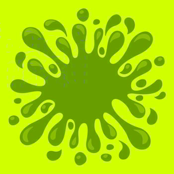 water drop lemon green juice splash shape, water blob green apple flat isolated on bright green, green tea water splash expose, aloe juice drop for banner, lime juice splatter flow for graphic vector