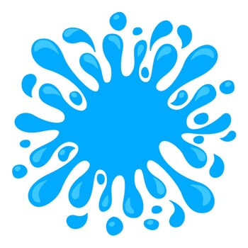 water drop splash blob isolated on white background, splash of water for element banner, water drop splatter simple for songkran festival copy space, splash water drop symbol vector
