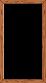 blackboard wooden frame for copy space text, chalkboard frame blank for menu restaurant, empty black write board vector