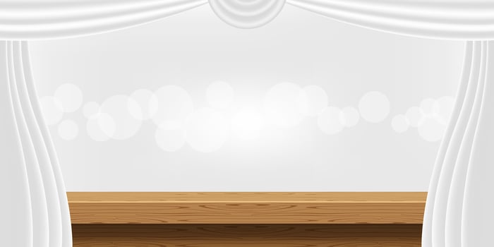 tabletop front view and luxury grey curtains for advertise product display, wooden top table decoration with curtain white, wood plank board space for banner copy space, empty wood table for banner ad vector