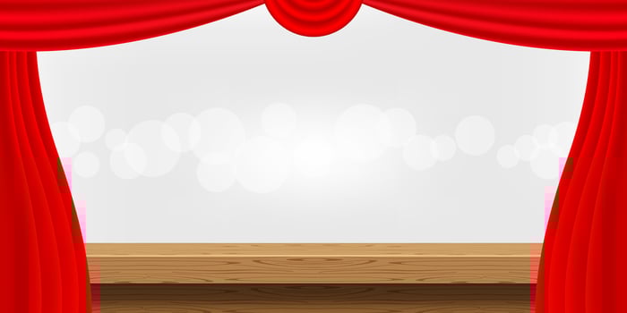 empty wood table and luxury red curtains for advertise product display, wooden top table decoration with curtain red, wood plank board space for banner copy space text, tabletop front view for banner vector