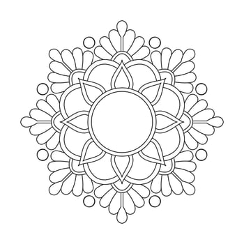 Creative Mandala Flower Pages for Relaxation vector