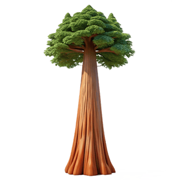 intense breathtaking A giant sequoia tree reaching towards the sky, towering and majestic, landscape photography, nature s power theme impeccable png