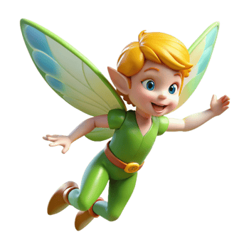 rare art deco A playful pixie flitting through a sunlit forest, vibrant colors, children s book illustration style crisp png
