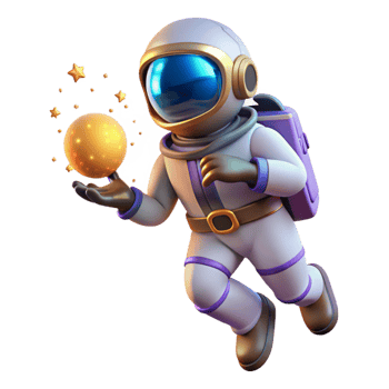 spectacular remarkable A lone astronaut floating in space, holding a glowing orb of energy, surrounded by distant stars, rendered in a surreal, space art style png
