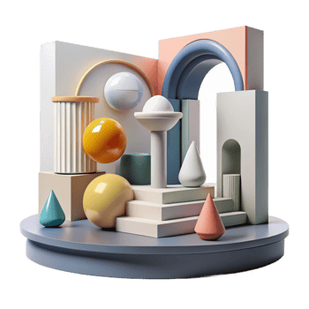 hypnotic passionate urban A modern art museum, abstract sculptures, minimalist design, bright natural light, original png