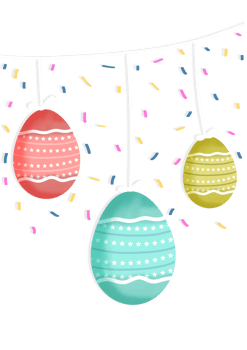 Three colorful christmas balls hanging from a string png
