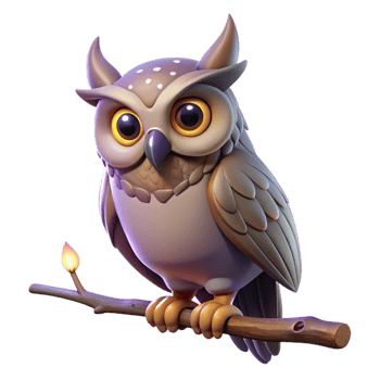 harmonious magnificent A wise old owl perched on a branch, moonlight, mystical atmosphere, fantasy art style high resolution png