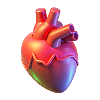 fascinating passionate contemporary A holographic projection of a human heart, pulsing rhythmically, soft red lighting, medical style detailed png