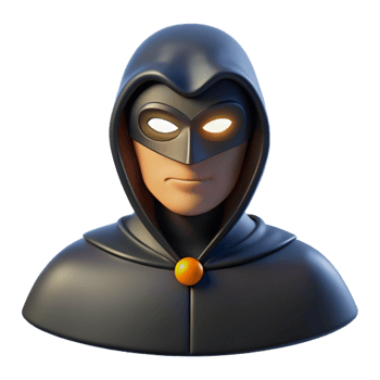 exceptional industrial Portrait of a mysterious masked figure, single spotlight, noir style luxury png