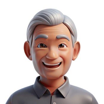 dreamy immaculate Portrait of an elderly man with deep wrinkles, a weathered face, and a kind smile, lit by soft, diffused natural light, in the style of a hyperrealistic photograph handcrafted png