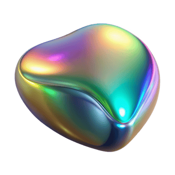 fascinating melancholic avant garde A shimmering, iridescent surface resembling an oil slick, reflecting a rainbow of colors, with a smooth, glossy finish artisan png