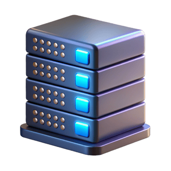 mysterious striking A server rack humming with activity, illuminated by blinking LED lights, data center style refined png