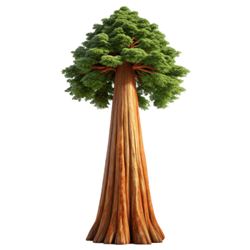 signature elegant A giant sequoia tree reaching towards the sky, towering and majestic, landscape photography, nature s power theme impeccable png