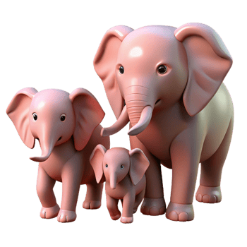 splendid inspired A family of elephants walking across the savanna, warm, afternoon light, heartwarming and familial style png