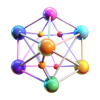 radiant playful nordic A network of interconnected nodes and lines, pulsating with data flow, illuminated by a dynamic, multi colored light, data visualization style elite png