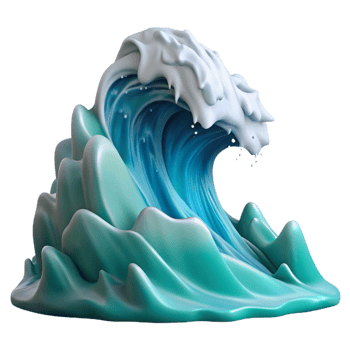 coveted elegant A roaring ocean wave crashing against a cliff, dramatic lighting, realistic style, dynamic movement, 8K png