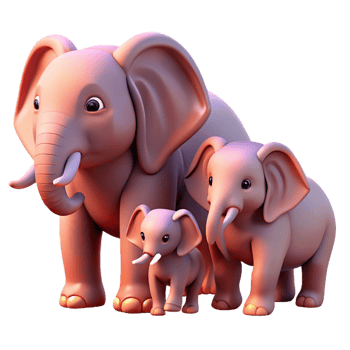 inspired bohemian A family of elephants walking across the savanna, warm, afternoon light, heartwarming and familial style genuine png