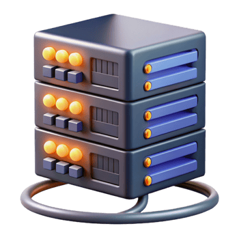 impressive memorable A server rack, blinking lights, cables and wires, data center style png
