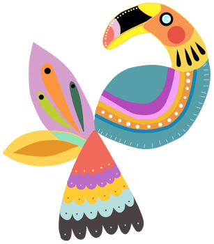 A colorful bird with a colorful tail png