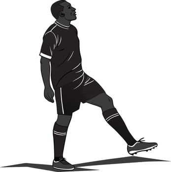 Soccer player silhouette illustration vector