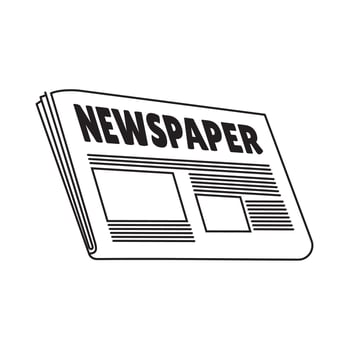 Newspaper retro clipart illustration vector