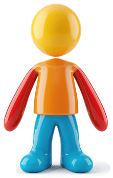 Vivid, cartoonish figure with bright colors. png