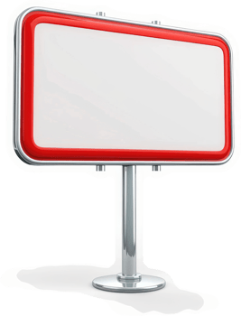 Empty roadside billboard advertising display. png