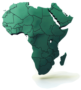 Detailed map of the African continent. png