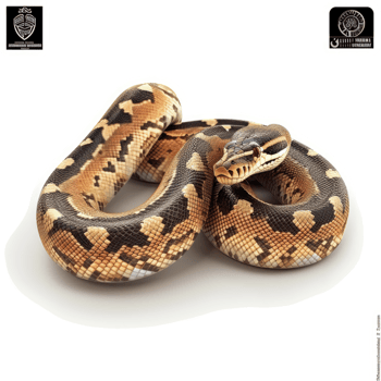 Serpentine beauty coiled in graceful posture. png