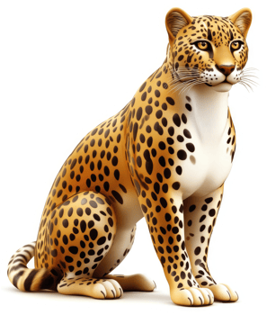 Majestic cheetah, seated and alert. png