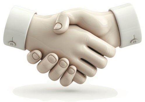 Two hands shaking, signifying a business agreement. png