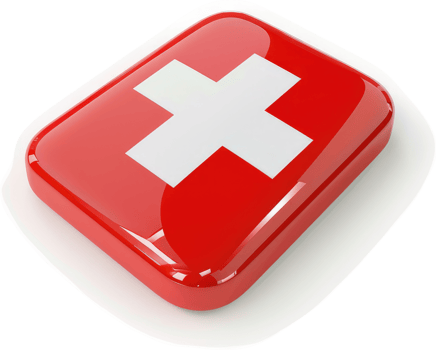 Red first-aid kit symbol with a white cross. png