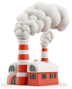 Illustration of a factory emitting smoke plumes. png