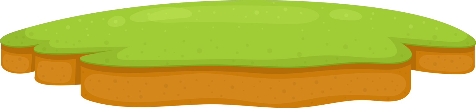 Cartoon grassy island platform, suitable for a game environment or as a base for illustration. png