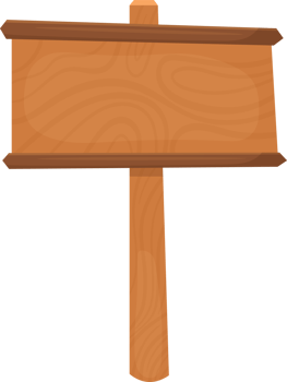 A simple, blank wooden signpost, awaiting a message or direction png